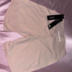 YoungLA biker shorts lotus pink